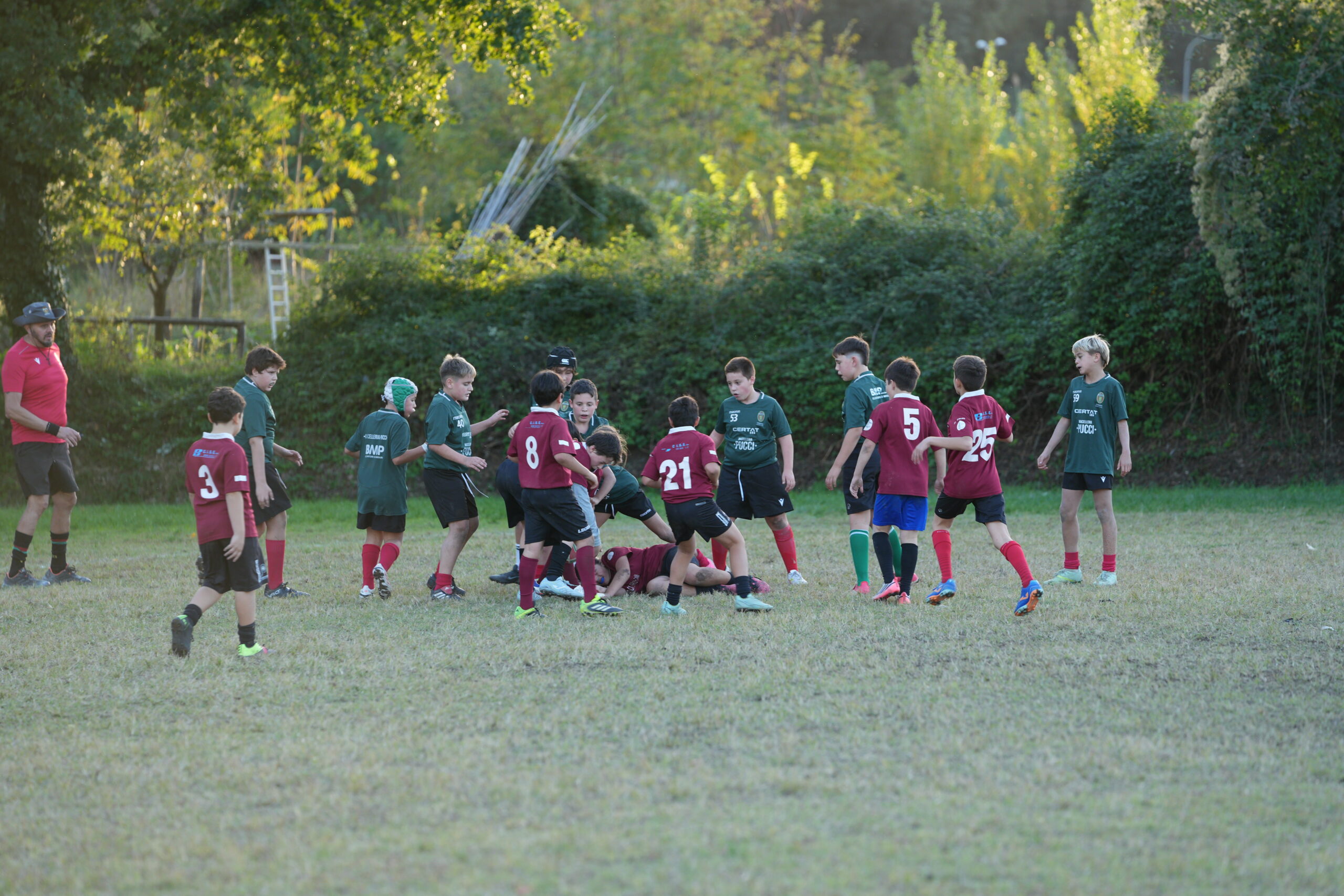 Le squadre Under 12 durante una fase di gioco al San Valentino